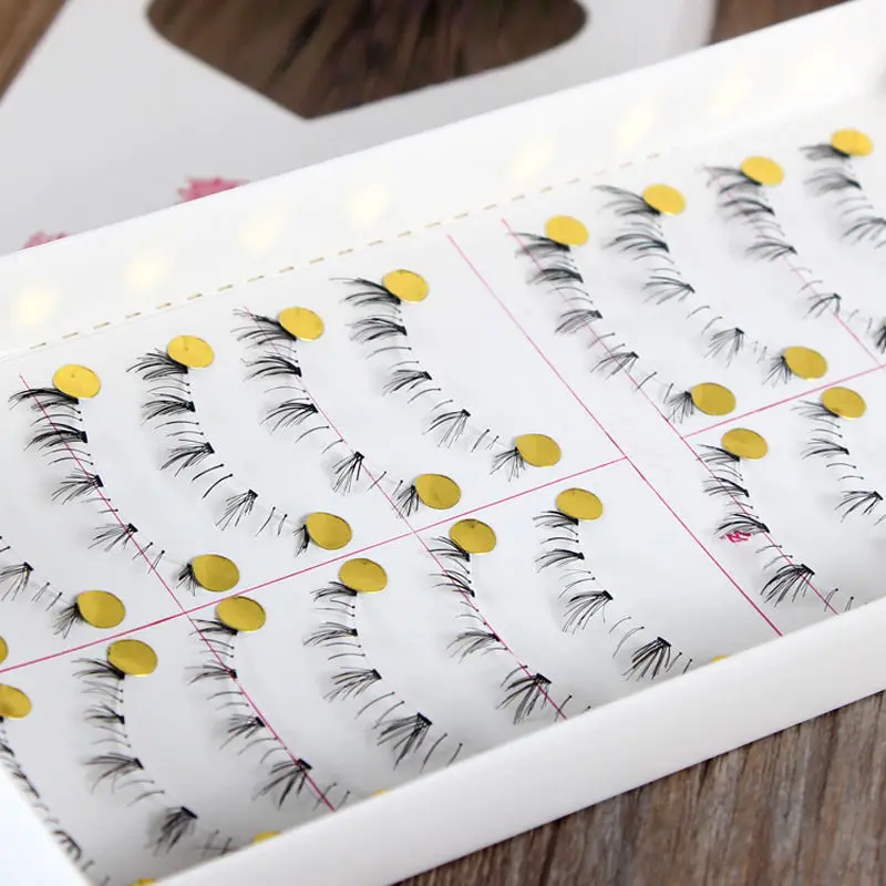 10 пар черные натуральные накладные ресницы снизу инструменты для макияжа|makeup table