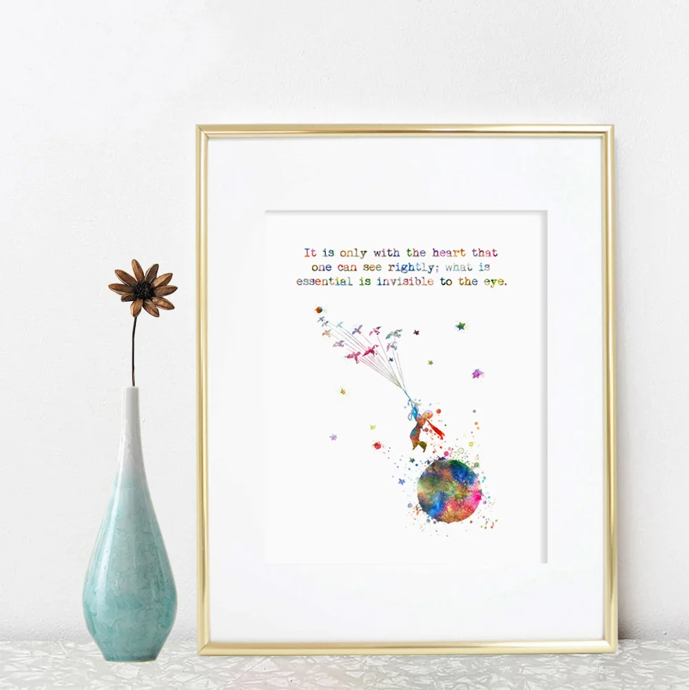 Только с сердцами что можно увидеть цитирует художественный Рисунок Маленького