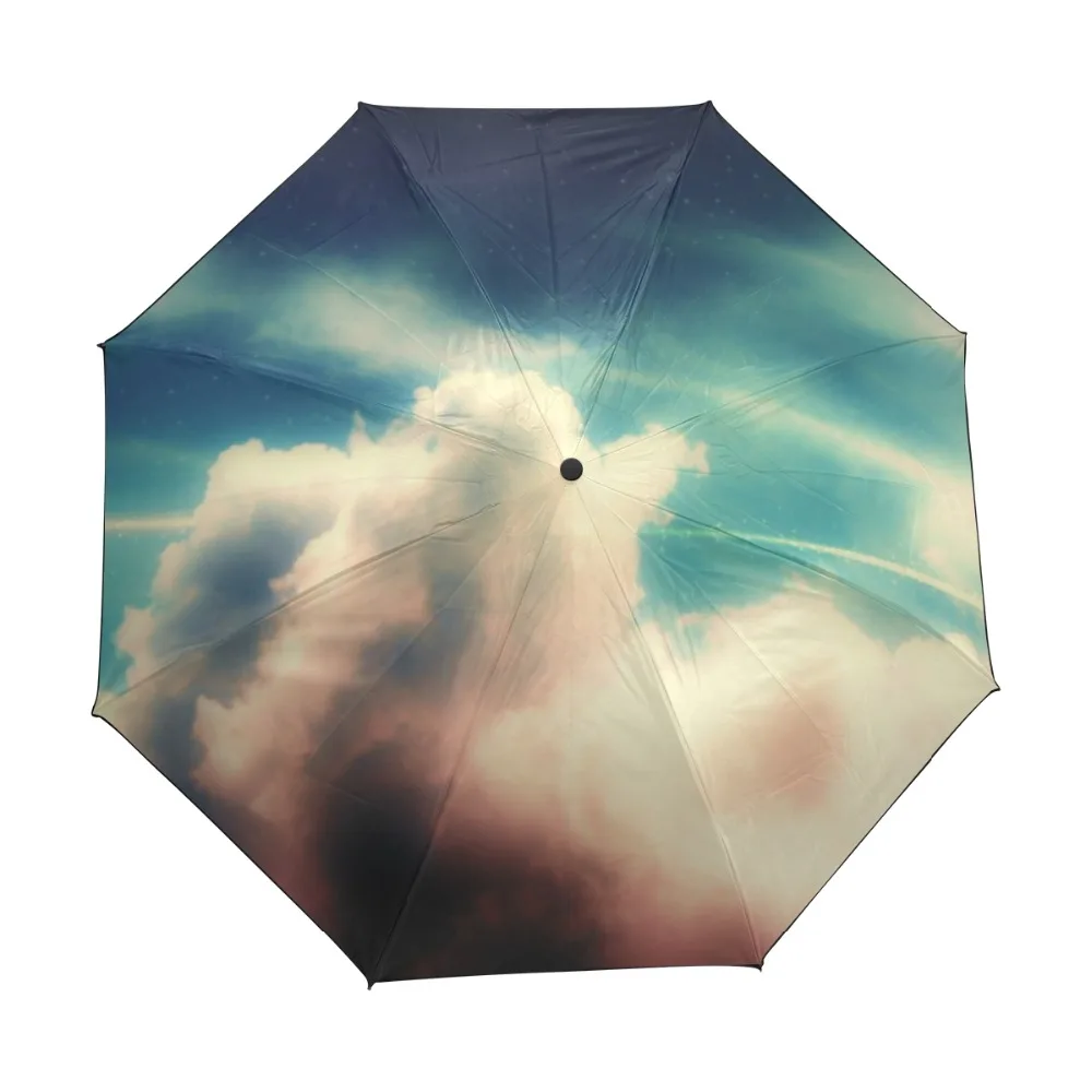 

Star Galaxy Space Universe Nebula Cloud Custom Foldable Rain Umbrella Women DIY Anti UV Umbrellas Men Windproof Rain Gear Child