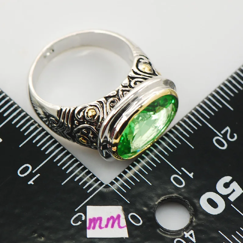 Женское серебряное кольцо Peridot с узором в виде сердечек Размер 6 7 8 9 10 F929|ring braid|ring
