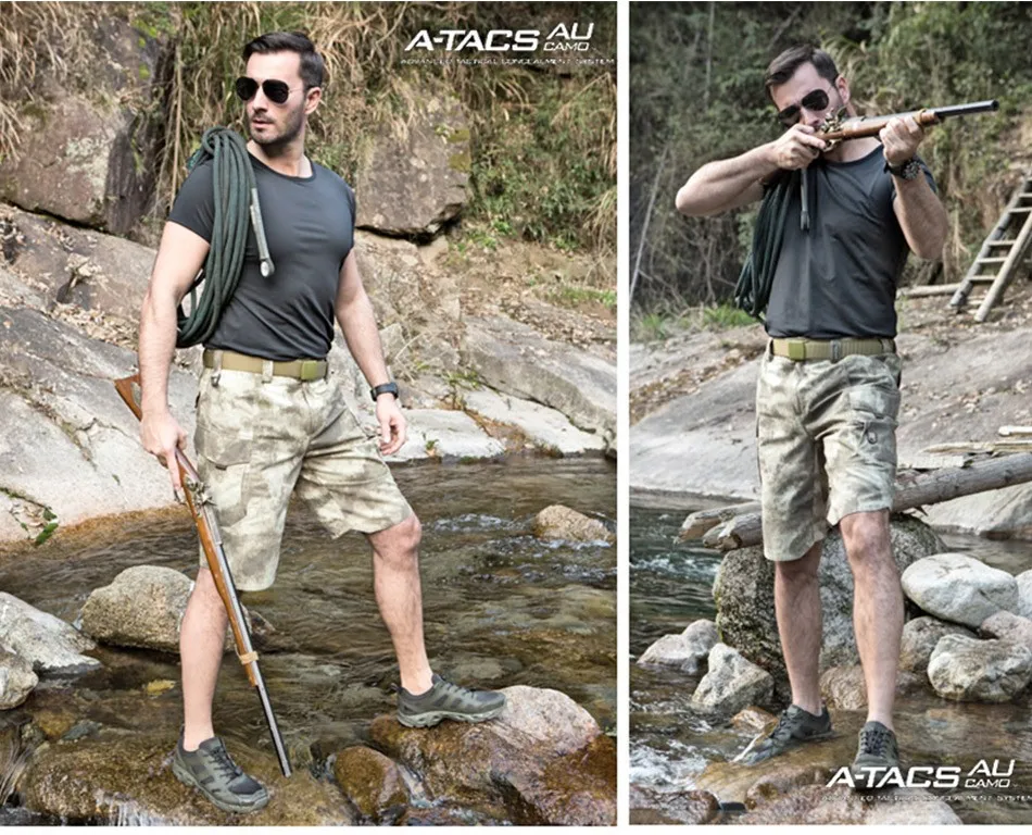 FREE SOLDIER outdoor sports tactical military men 's hiking short pant for climbing fishing summer cargo shorts