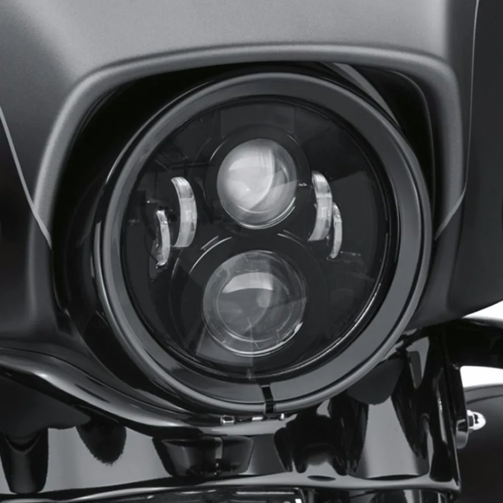 Новый 60 Вт 7 &quotсветодиодный проектор мото стиль черная фара для Harley Touring