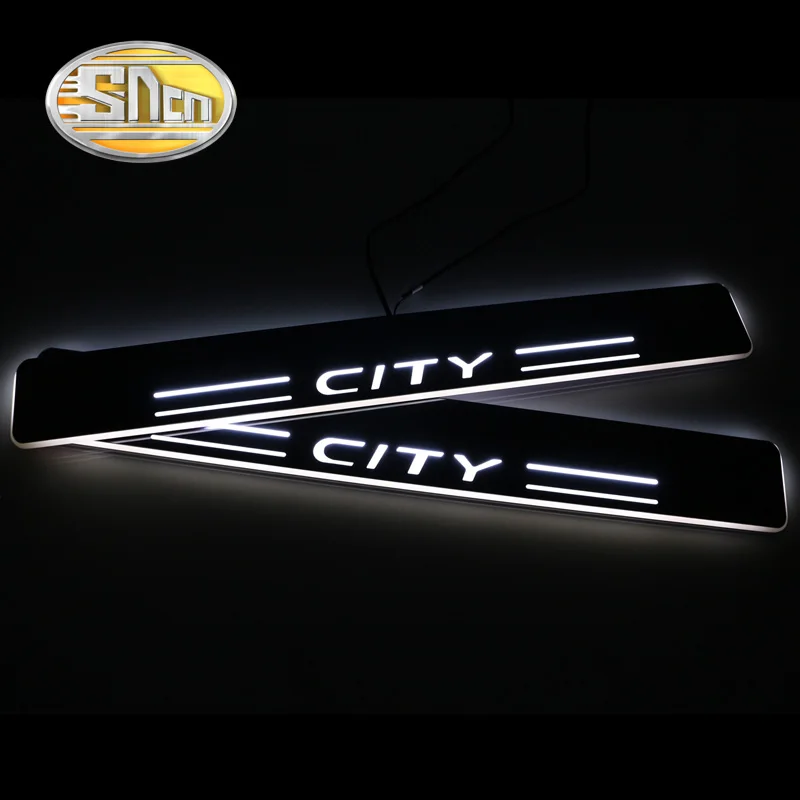 SNCN Автомобильный светодиодный дверной порог для Honda City 2012 2013 2014 2015 ультра тонкая