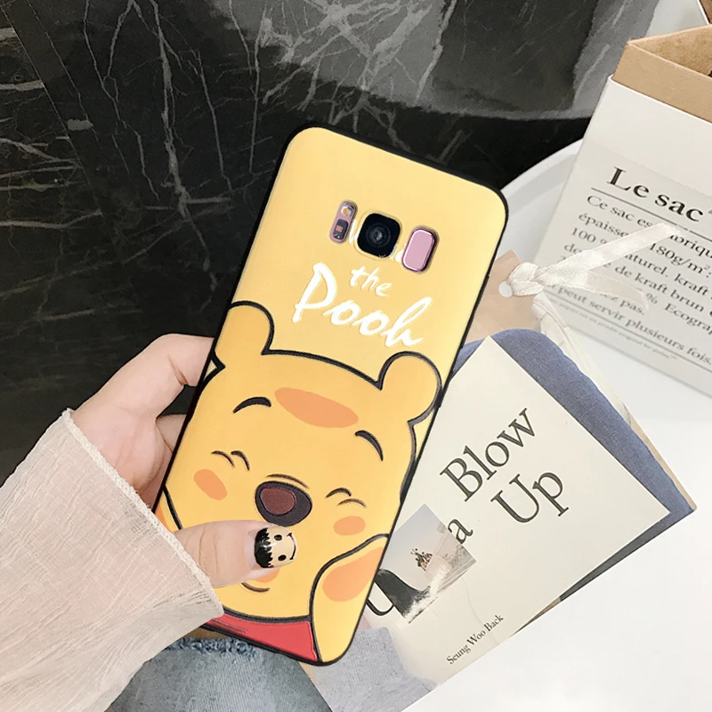 YHBBCASES для Samsung Galaxy S8 S9 S10 плюс рельеф мультфильм животных мягкий чехол Note 8 9 озорной