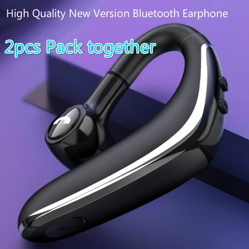 Комплект из 2 предметов, bluetooth-гарнитура 5,0, беспроводные наушники, супер долгий режим ожидания, наушник с микрофоном, устойчивое к поту, шумоподавление, свободные руки