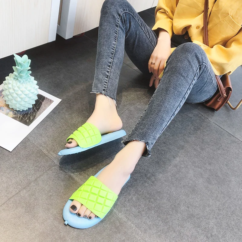 2019 г. летние женские шлепанцы для улицы удобная Пляжная обувь с открытым носком