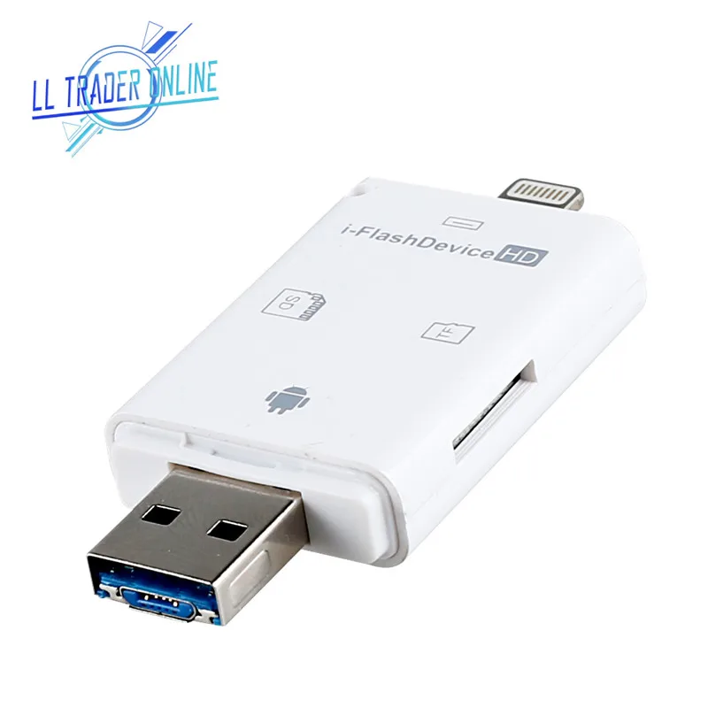 LL TRADER Micro SD кард-ридер USB 2,0 адаптер для iPhone 8/Andriod/PC устройство флэш-накопитель OTG мульти-кард-ридер компьютер
