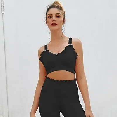 Black Sports Bra Спортивный пуш-ап спортивный бюстгальтер для женщин Топ тренажерный зал Йога бюстгальтер Прочный Спортивный бюстгальтер Femme бюстгальтер для тренировок Спортивная одежда для женщин тренажерный зал - Цвет: Black Sports Bra