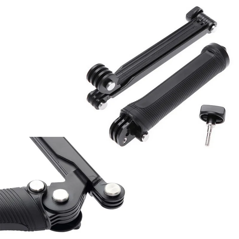 For 3Way Multi-function Folding Arm Lever Tripod Mount for GoPro Hero 5 4 SJ4000 Sjcam XiaoYi Camera Monopod Go Pro Accessories |