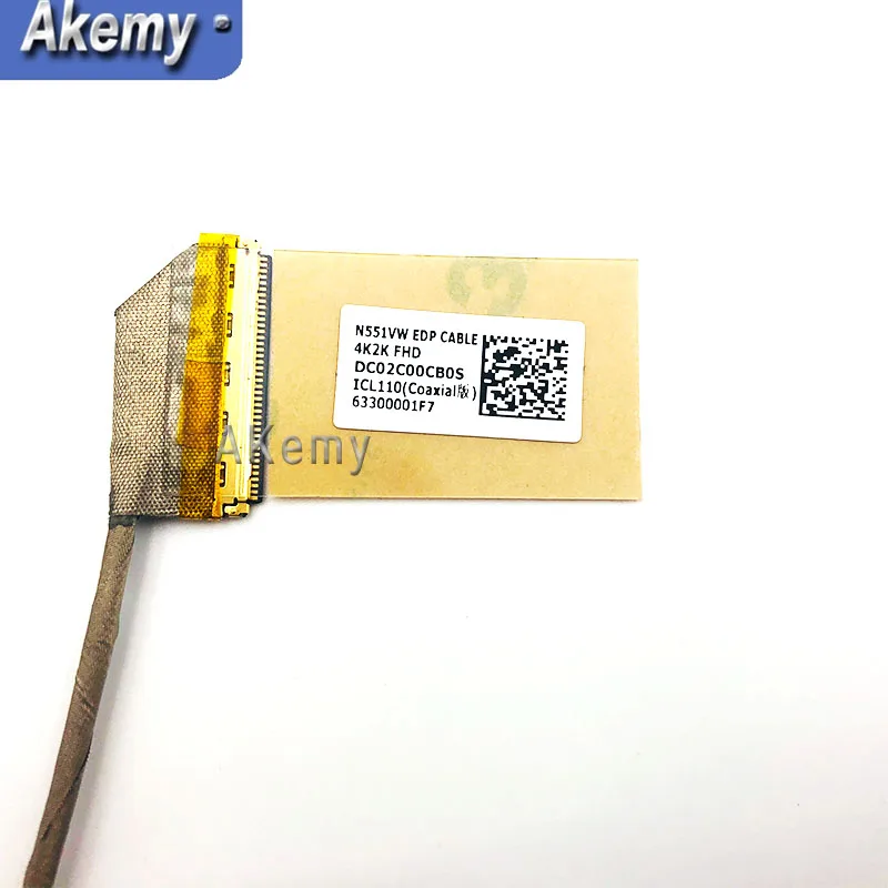 N551VW EDP кабель 4K2K Touch 14005 01421900 FHD для For Asus N551 N551V экрана ноутбука линия DC02C00CF0S