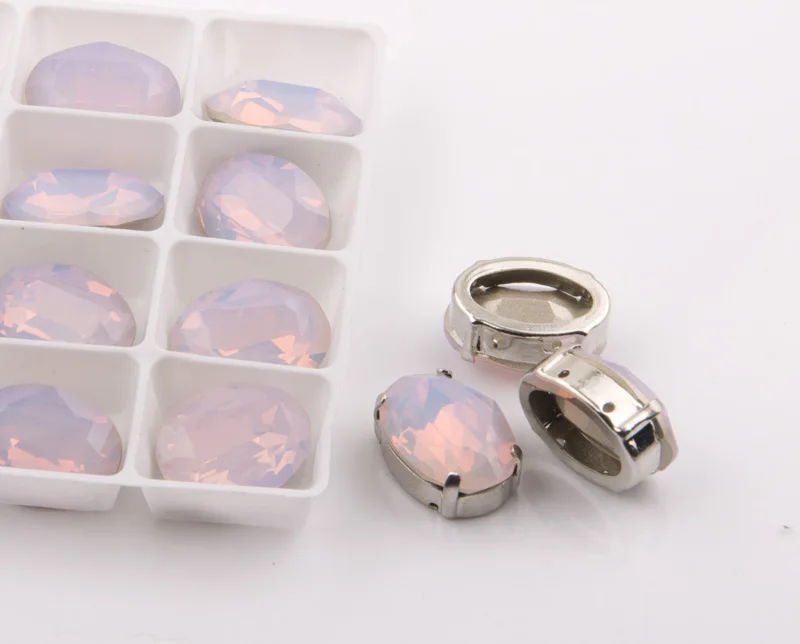 YANRUO #4120 All Sizes Rose Water Opal Oval Point Back Crystal Sew On Rhinestone Strass Fancy Stones For Garment | Дом и сад