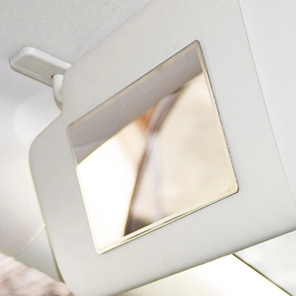 

11x6.5CM Car Cosmetic Mirror Stainless Steel Portable Sun-Shading Makeup Mirror Practical Car Interior Freeshipping Dropshipping