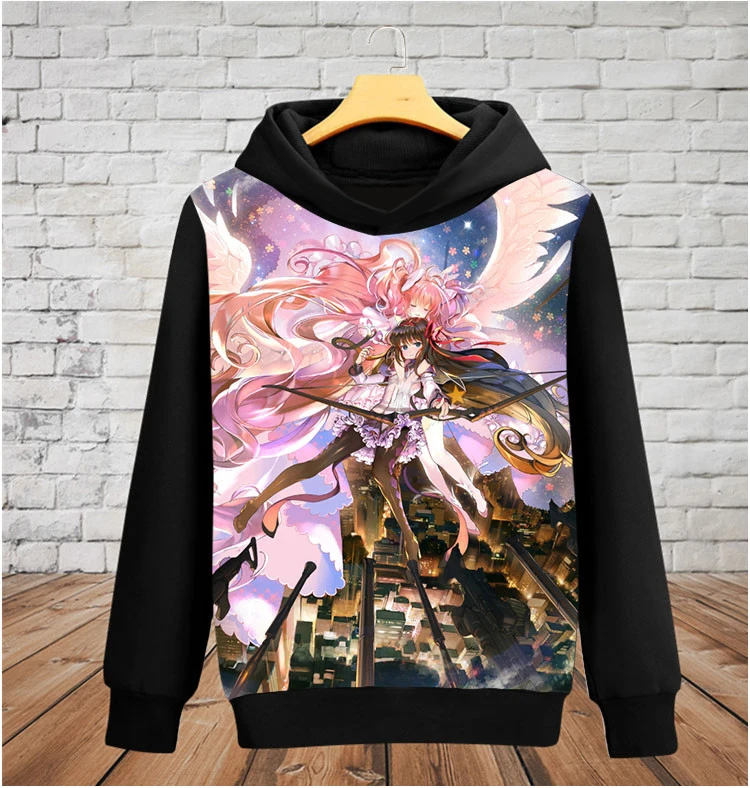 Аниме Puella Magi Madoka Magica Волшебная Девушка Толстовка Топы для женщин мужчин
