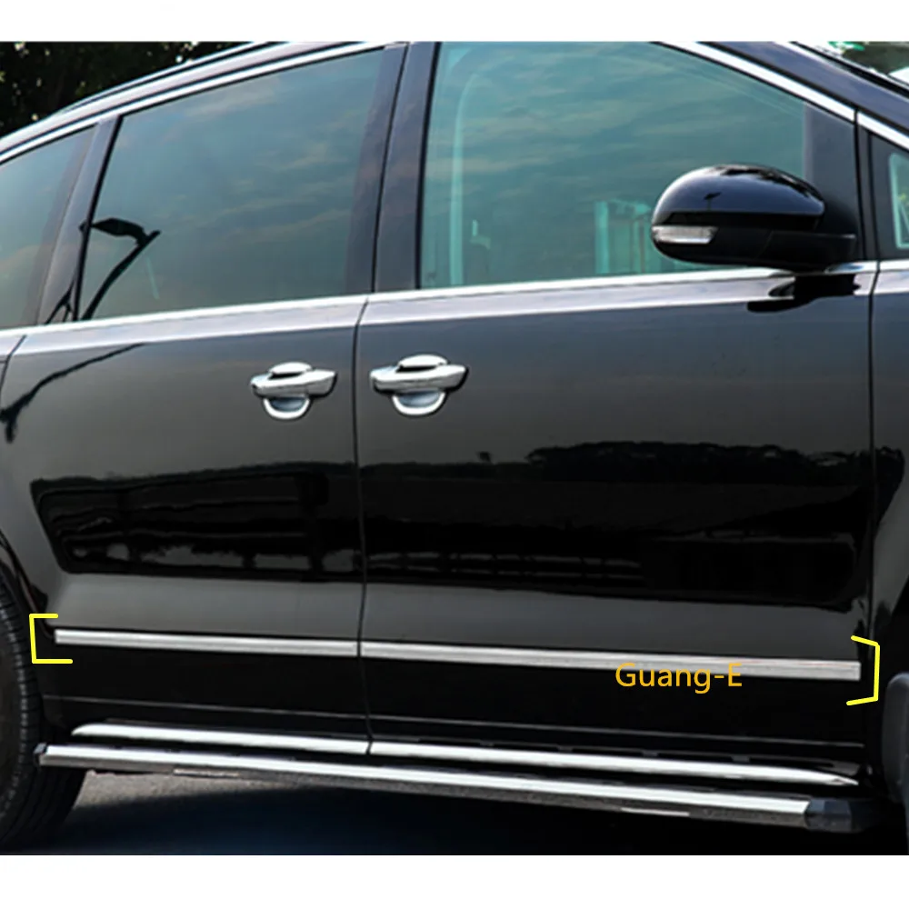 Для Volkswagen VW Sharan 2016 2017 2018 2019 автомобильная Обшивка двери из нержавеющей стали