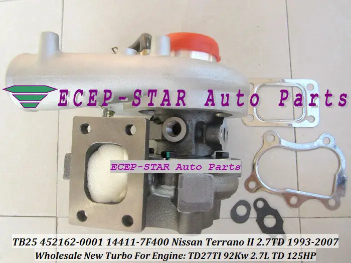 Новый турбокомпрессор TB25 452162 452162-5001S 14411-7F400 Turbo Tubine для Nissan Terrano II 1993-2007 TD27TI TD27TDI 2 7 л
