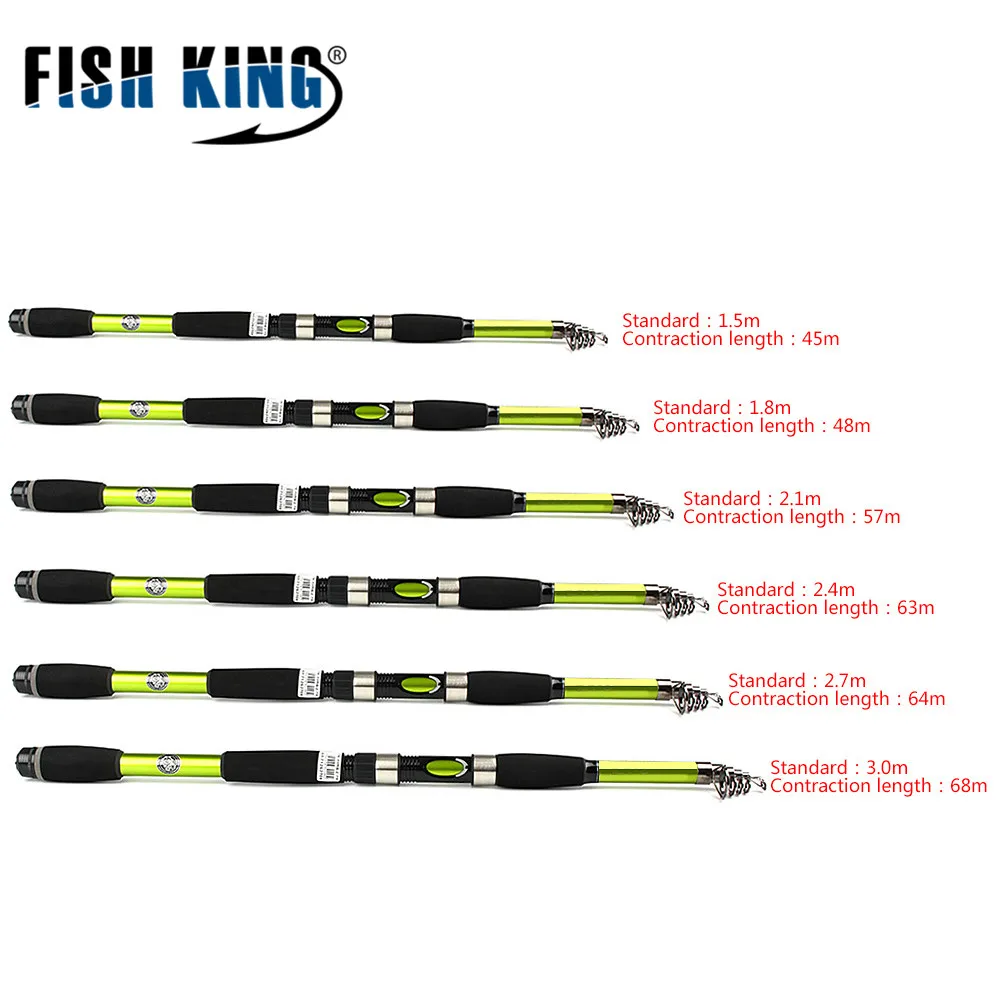 FISH KING 24T карповая удочка для ловли карпа c. W 15-150 г SECS 5 стандарт 1,5-3 м фактический вес 129-238 г Длина 45-68 см литая теле