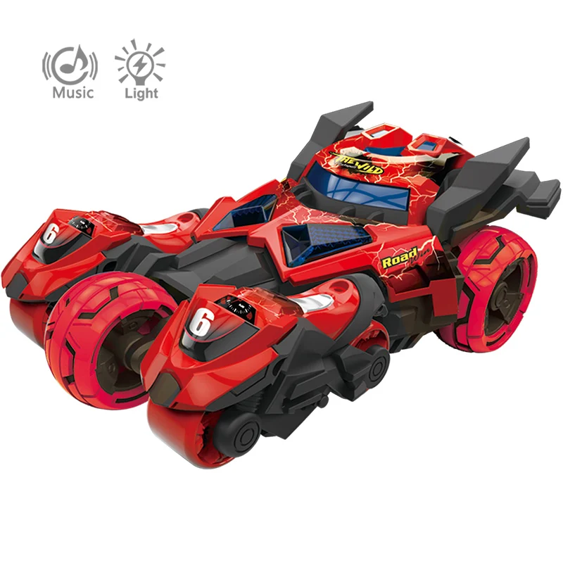 with box red 1:32 Batmobile преобразование электрической энергии модели автомобилей из сплава игрушки 3 в 1 гоночный автомобиль катапульта игрушки для детей - Цвет: with box red