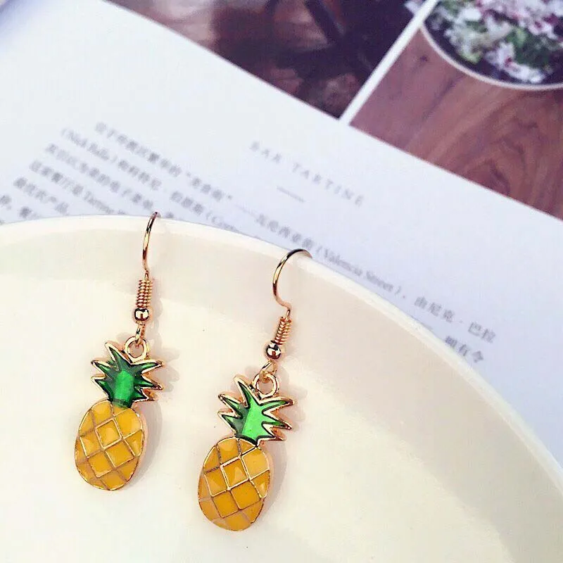 New Arrival Fruit Earrings Geometric Long Alloy Brincos Women Boucle D'oreille Girl Ear Accessories | Украшения и аксессуары