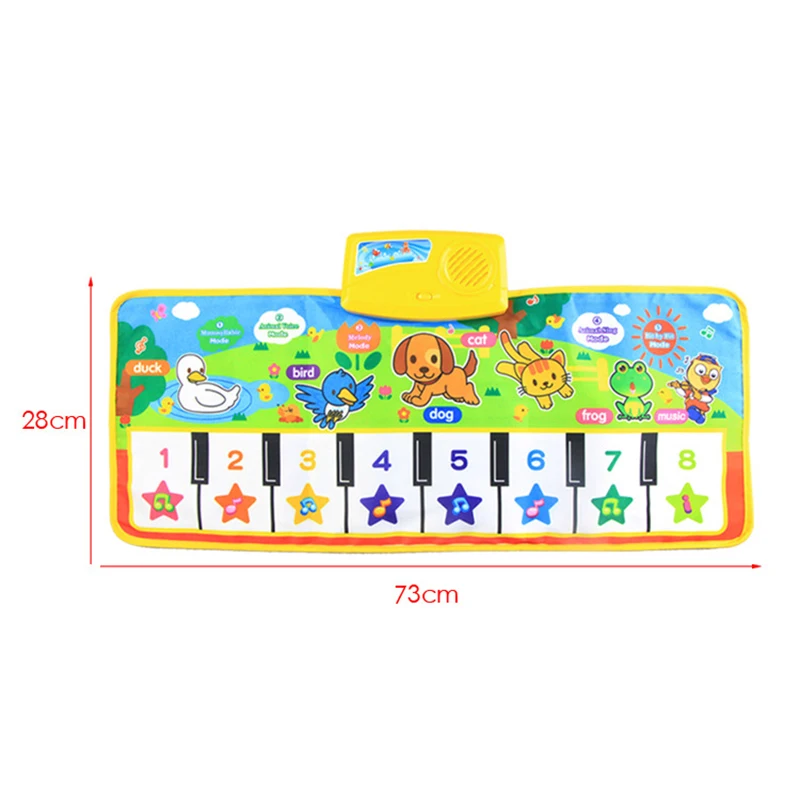Children game blanket Colour Kids Baby Animal Piano Musical Touch Play Singing Gym Carpet Mat Toy Gift Music Rug | Игрушки и хобби