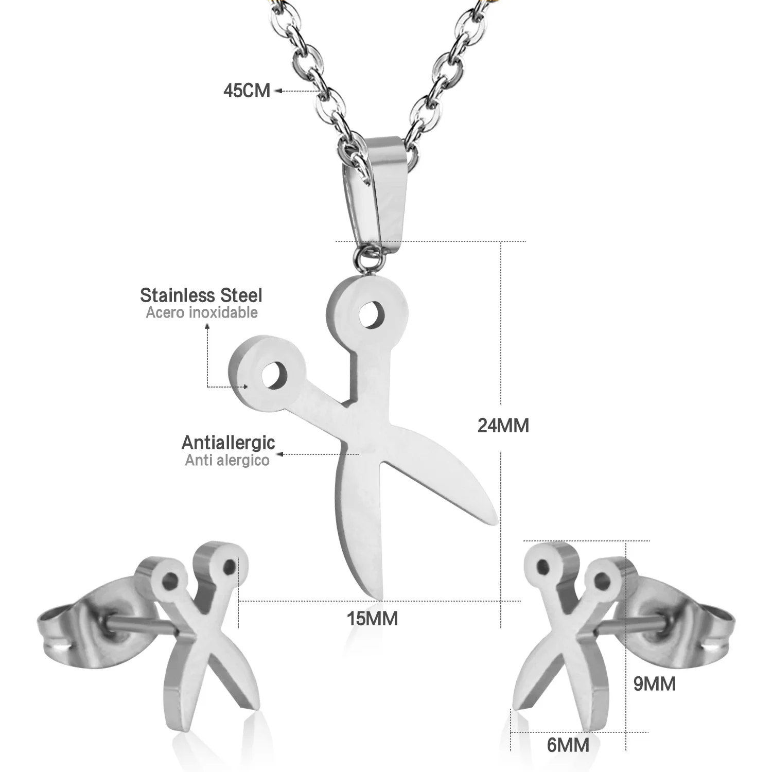 LUXUKISSKIDS модные Ножницы Ожерелье Серьги Дубай африканские Ювелирные наборы для