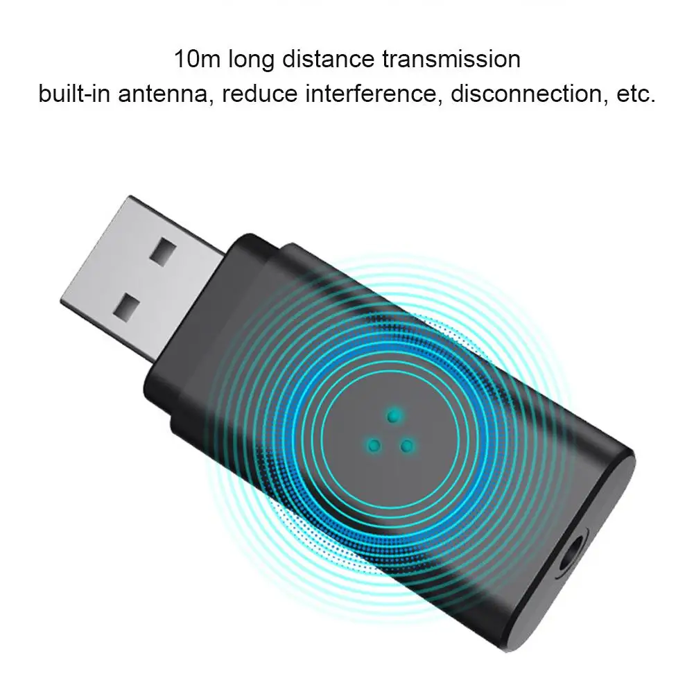 Bluetooth 5 0 аудио приемник 3 мм USB Двойной выход беспроводной музыкальный адаптер