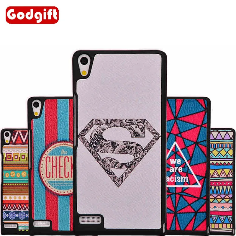 Huawei P 6 Case Cover 4.7 дюймов Black Plastic For Ascend P6 оригинальный Телефон Мультфильм Cover| |
