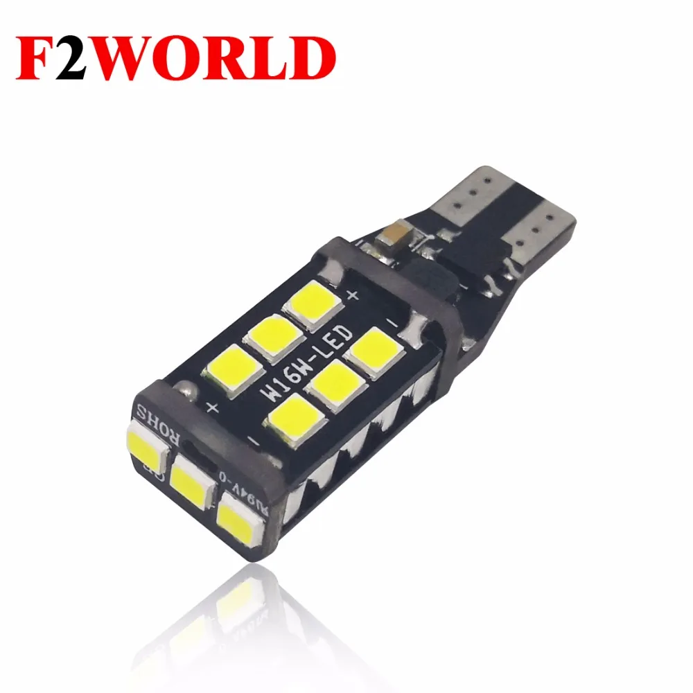 

Из 2 предметов супер яркий T15 W16W Canbus Error Free 921 915 светодиодный 15SMD 2835 Обратный Хвост сигналы стояночного тормоза светодиодный лампы