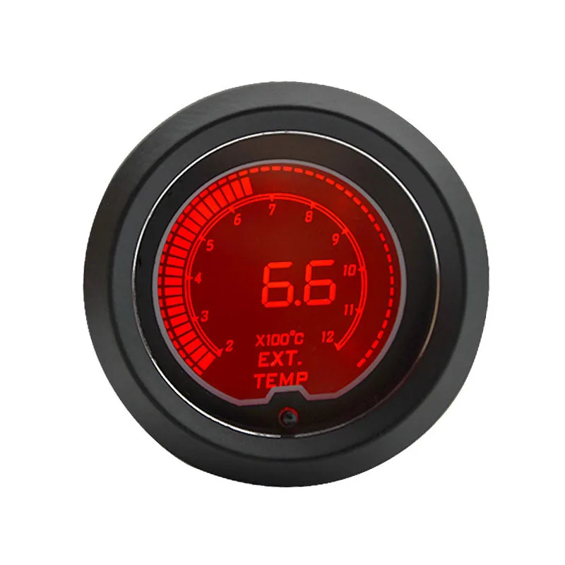 52 мм Датчик температуры выхлопных газов EGT цифровой ЖК-дисплей 7 цветов с датчиком