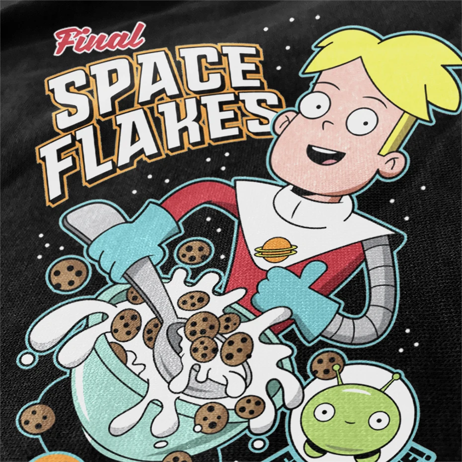 Новинка, футболка Final Space Flakes Mooncake Chookity, стильная мужская футболка большого размера с рисунком