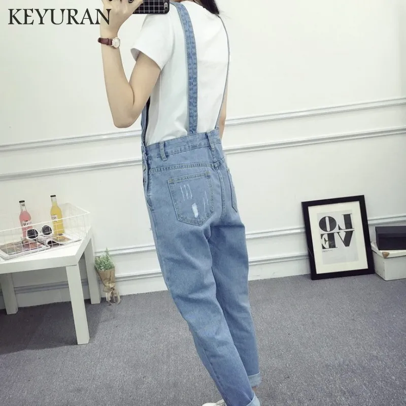 Женский Джинсовый джемпер с дырками и карманом на ремнях моющийся ковбой