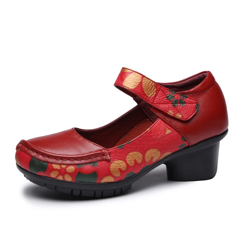 Туфли лодочки женские из натуральной кожи на среднем каблуке|Женские туфли| |