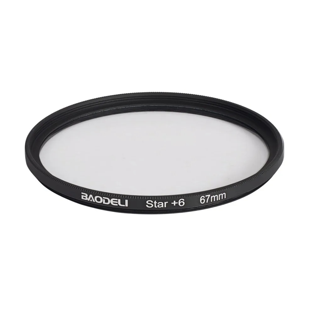 ONLY STAR 6 BAODELI объектив камеры Filtro Star фильтр 6 точек 49 52 55 58 62 67 72 77 82 мм для Canon Dslr Nikon sony X3000 A600 аксессуары - Цвет: ONLY STAR 6