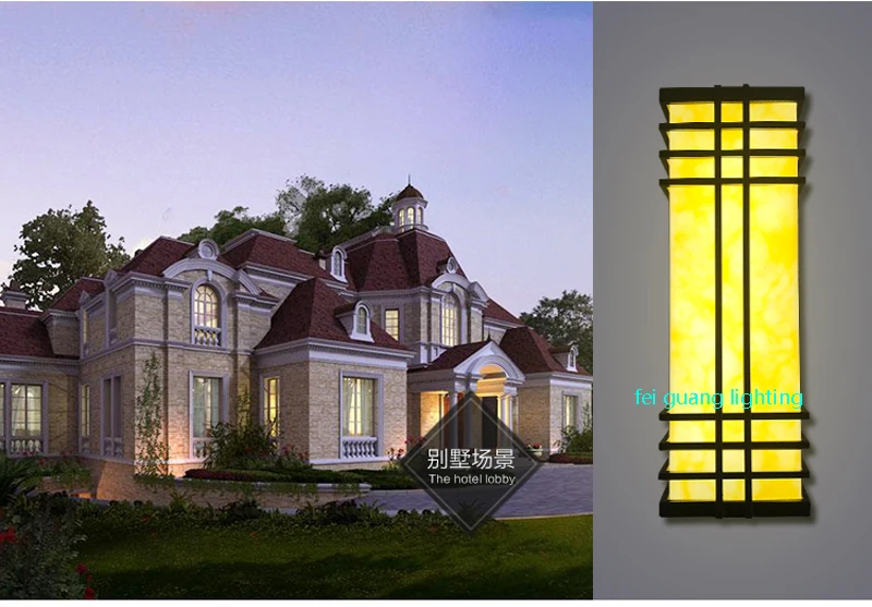 Настенная лампа из имитации мрамора водонепроницаемый Уличный настенный