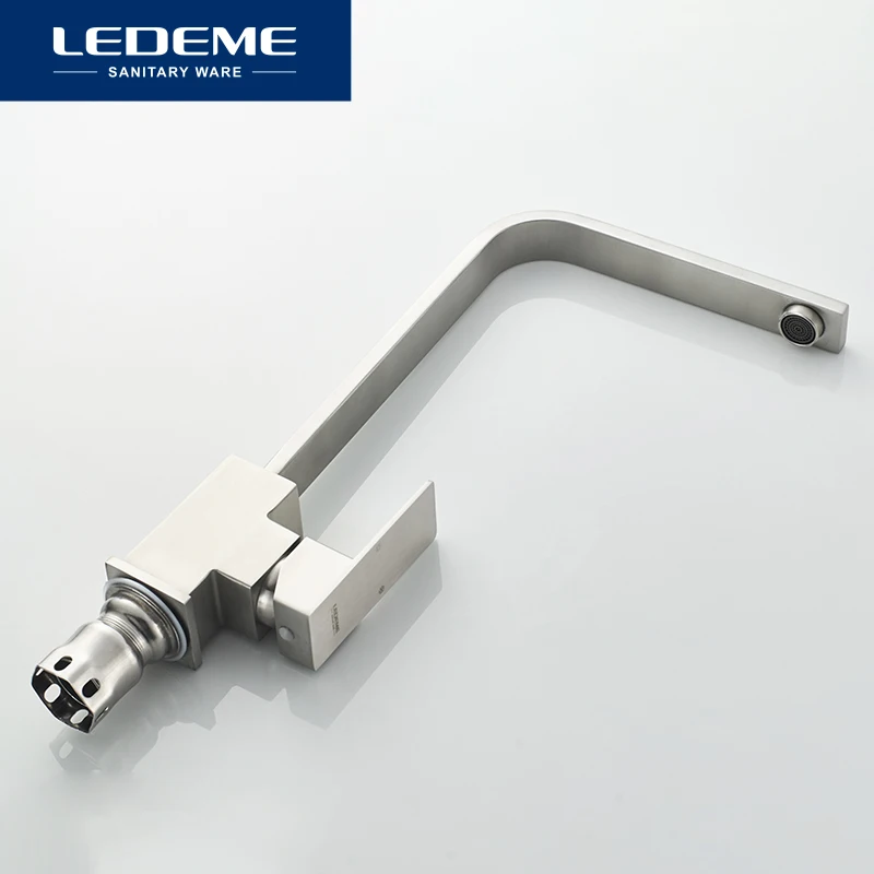 LEDEME смеситель для кухни из нержавеющей стали с поворотом на 360 градусов Смеситель