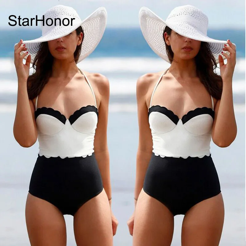 StarHonor/высококачественный Женский Пляжный Купальник с ремешками и цветочным