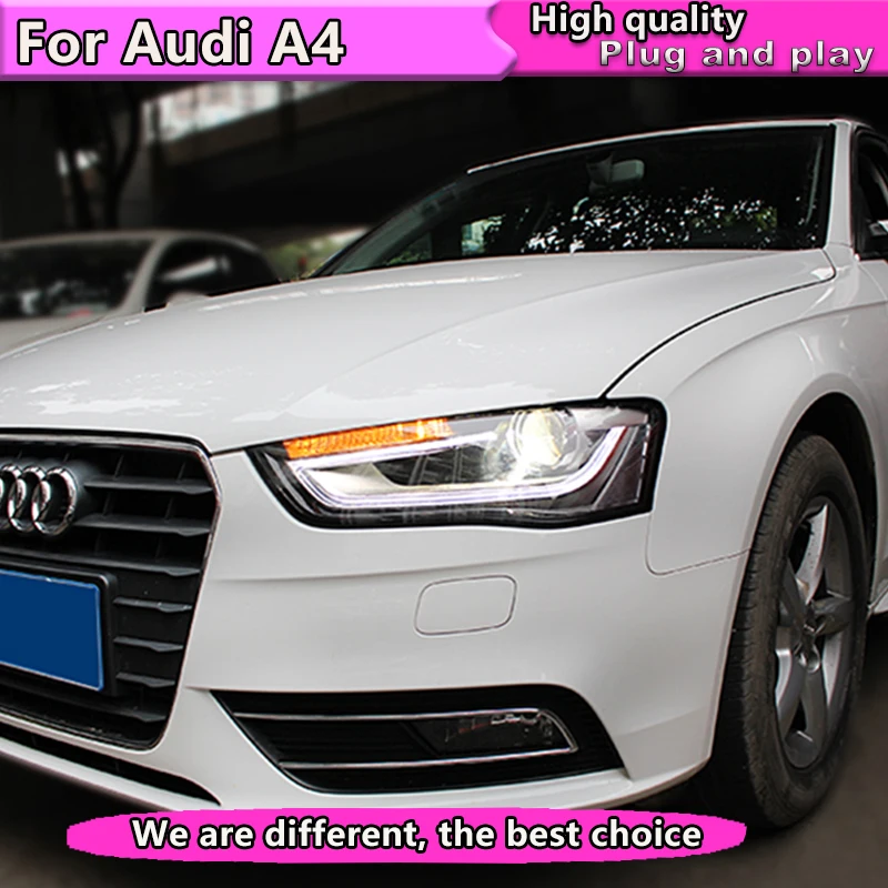 Автомобильный Стайлинг Головной фонарь для Audi A4 B9 фары 2013 2015 Светодиодный H7 D2H Hid