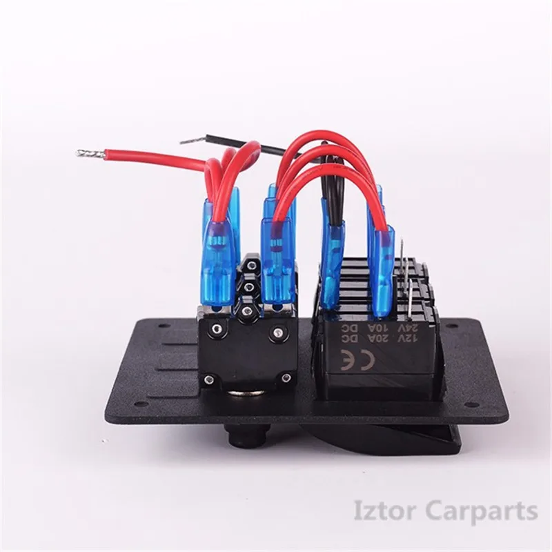 3 банды алюминиевый LED рокер и выключатель Водонепроницаемый морской лодки Rv