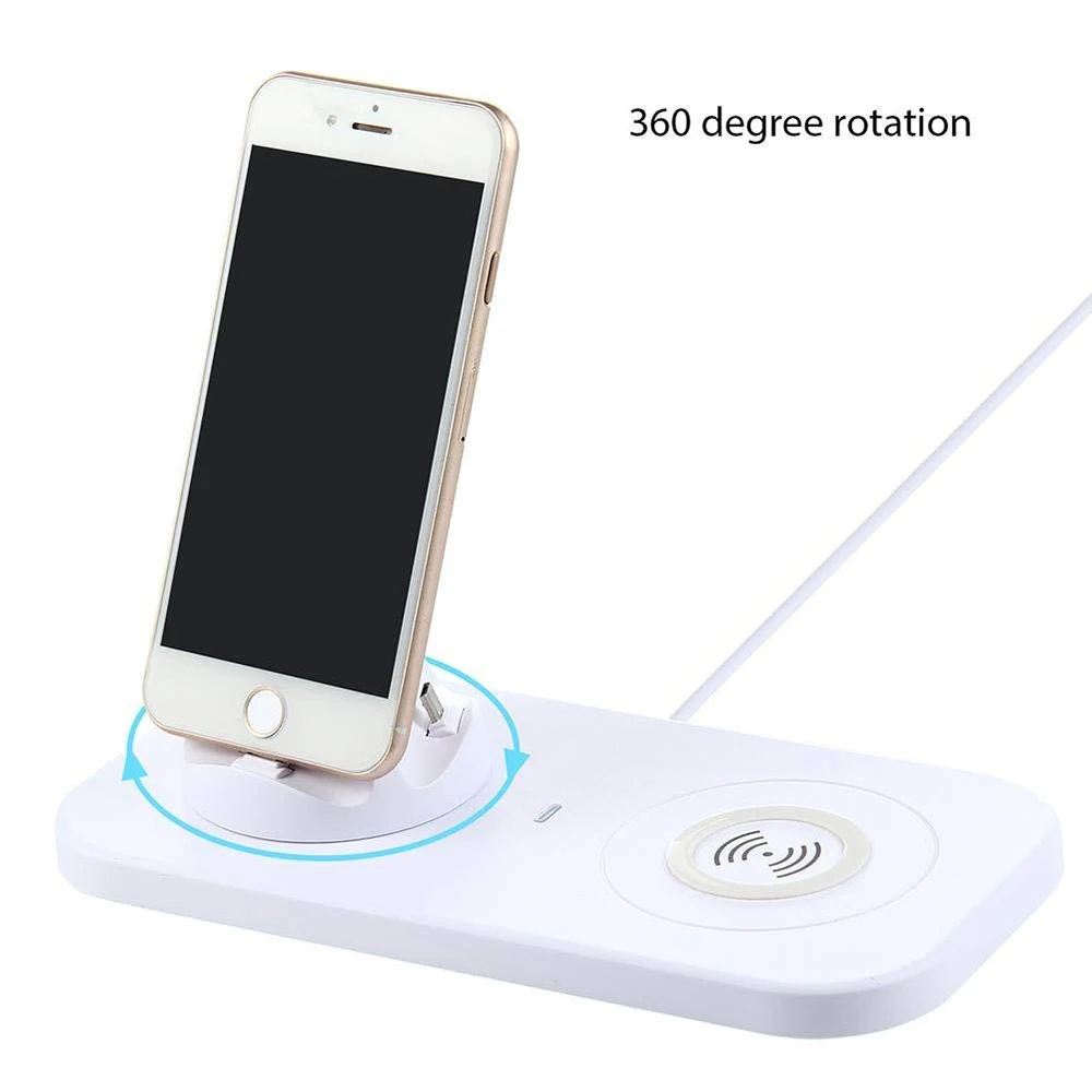 3 в 1 Micro/Type C/ISO Зарядное устройство Док станция для беспроводной зарядки USB кабель