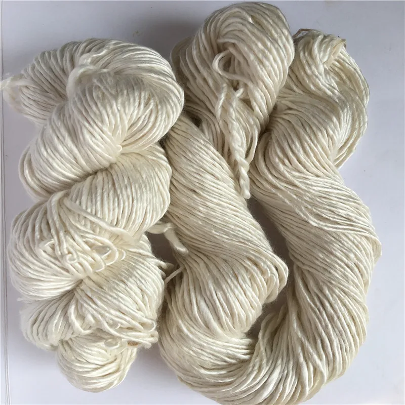 

100% silk yarn undyed silk yarn natural whit silk hand knitting yarn