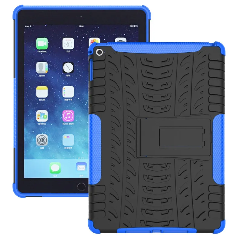 Чехол для iPad Air2 retina Kids Baby Safe Armor противоударный сверхмощный силиконовый Жесткий для iPad Pro 9,7, Чехол для iPad Air 2 - Цвет: lan se-xuanwen
