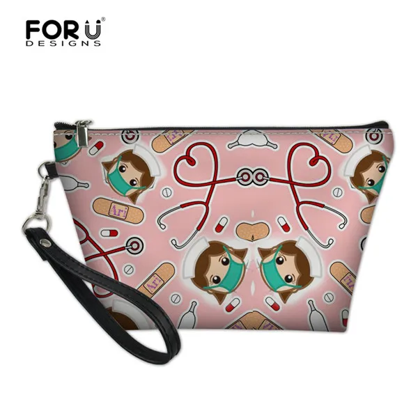 FORUDESIGNS, женские косметички, сумки для макияжа, милые, для медсестер/кормящих, с принтом, для путешествий, для профессиональных девушек, для хранения, органайзер, чехлы - Цвет: H8437Z8