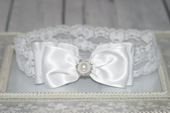 Кружевная повязка для девочки принцесса атласная лента ободки волос с жемчугом