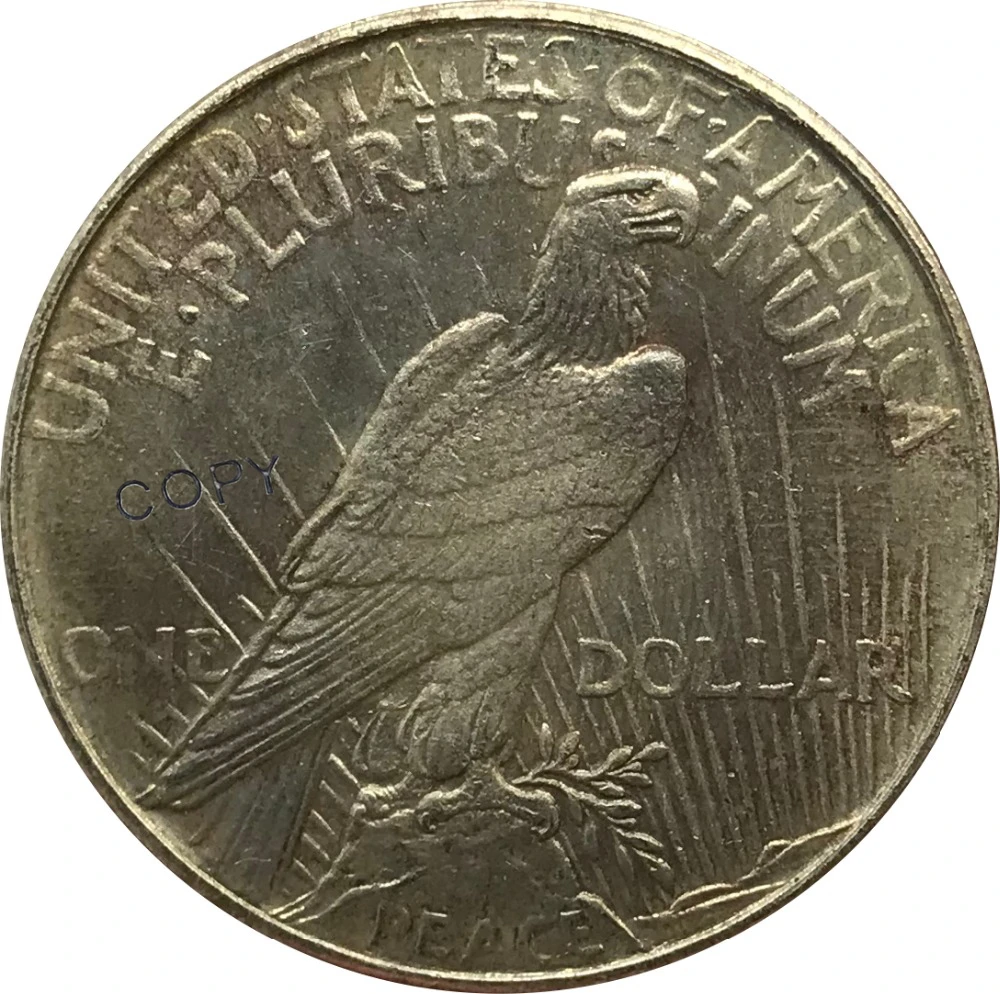 1872 г. копия монеты один доллар мира Свобода половина D1924 США предметы