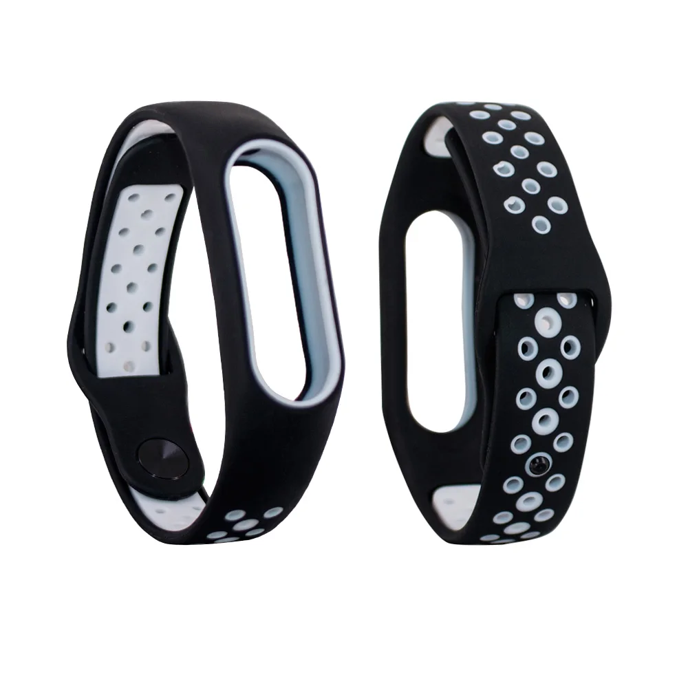 Цветной браслет для Xiaomi Mi Band 2 из силиконовых ремешков на запястье