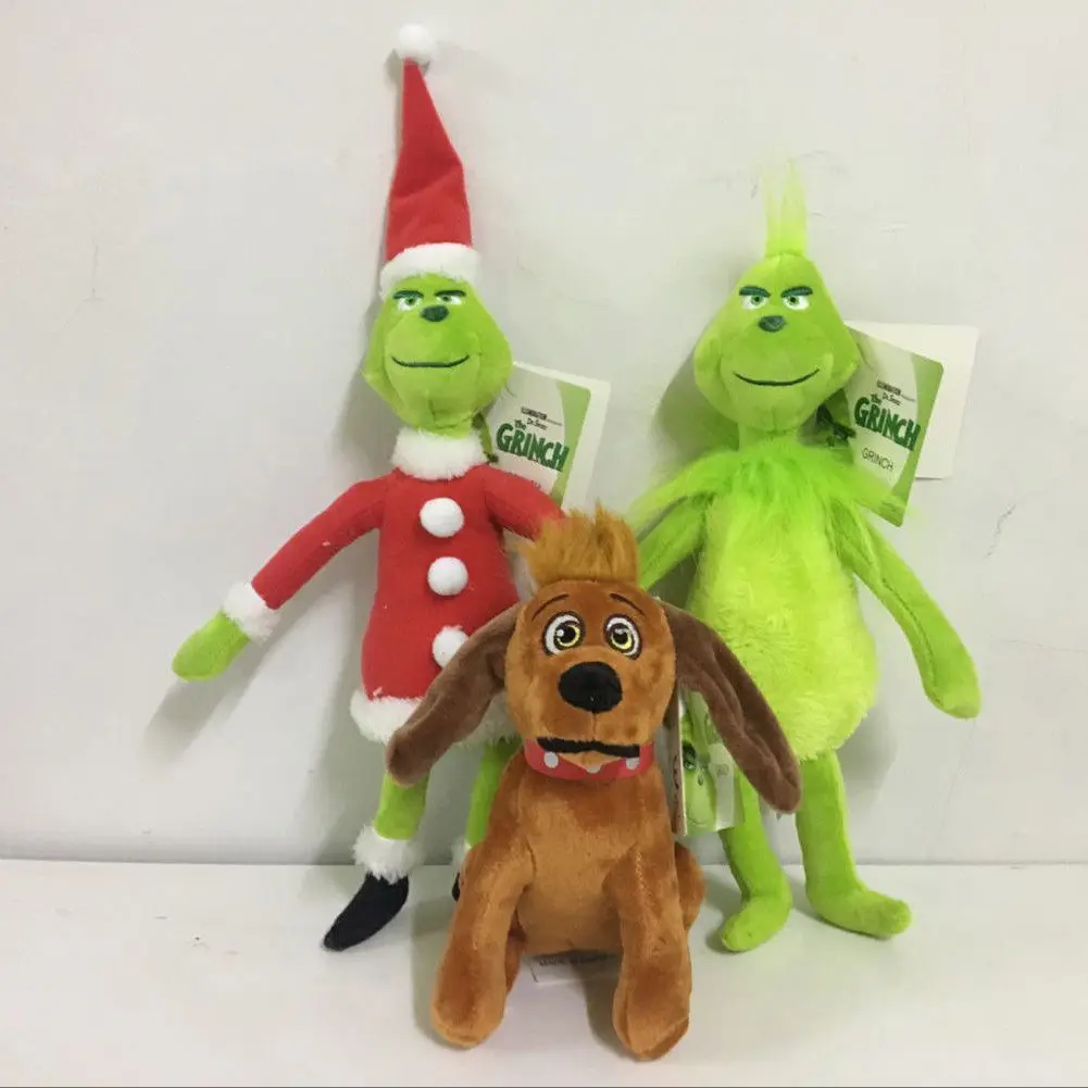 2019 рождественские мягкие куклы Grinch фильмы как украли Мягкие плюшевые детские