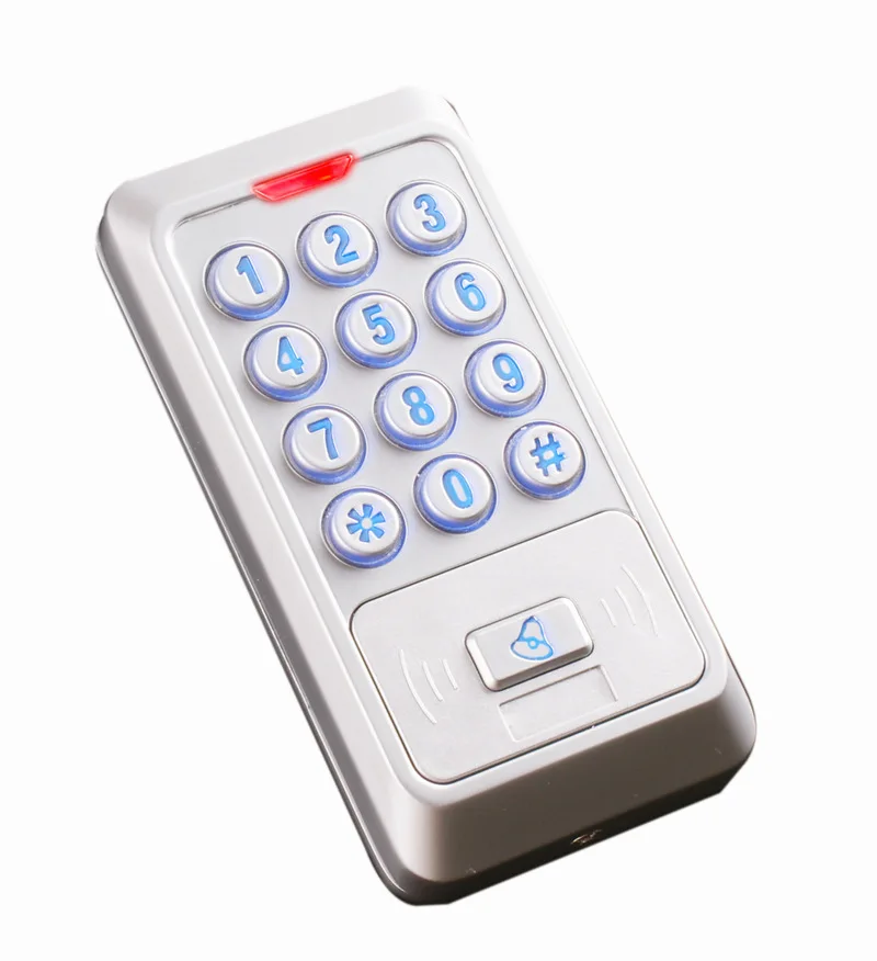 

Free ship,13.56M, Metal Keypad IC reader,waterproof and anti-hit, wiegand34 10-digit , suit for outdoor Access sn:KR01,min:1pcs