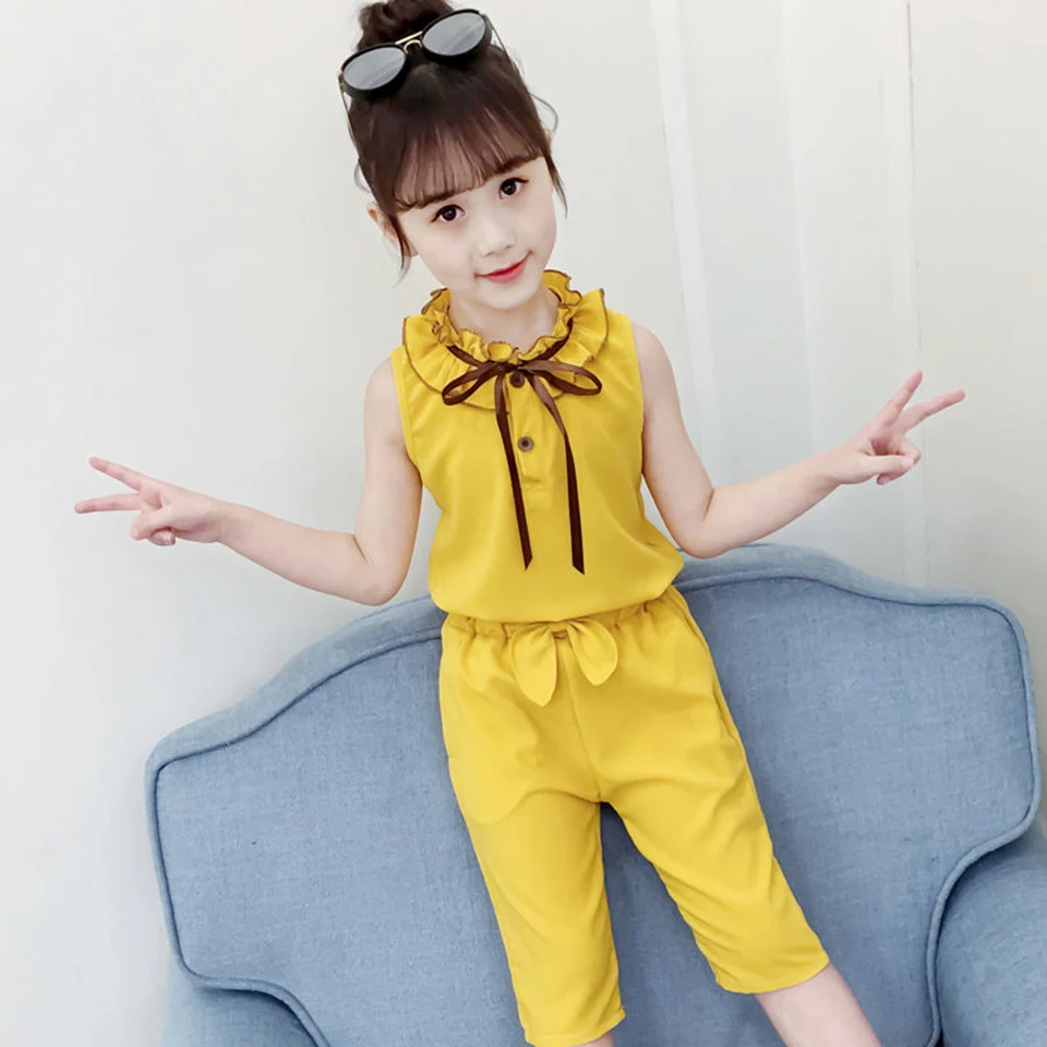 2T 3T 4 6 7 9 12 Yrs Cute Sweet Streetwear Outfits Toddler Kids Baby Girls Clothes Set Summer Tops Short Pants 2 Pieces Sets | Мать и