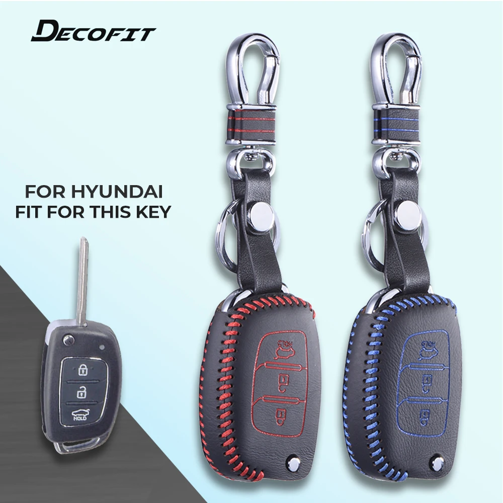 Top Layer Leather Key Case for Hyundai Porter Avante Grandeur Tucson ELANT Sonata 8 Santafe i30 HB20 Solaris Verna IX25 ix35