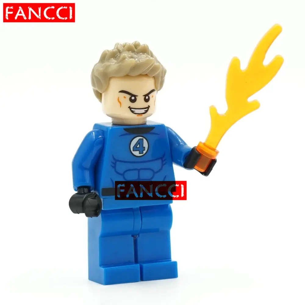 SingleSale человек-Факел Фантастическая 4 четыре Marvel Super Heroes minifig собрать модель DIY