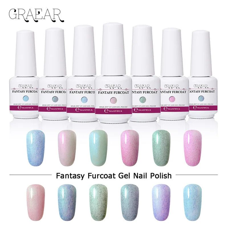 Новый список GRAEAR кошачий глаз ногтей лак Лаки OEM Красивые поли Топ base coat УФ гель